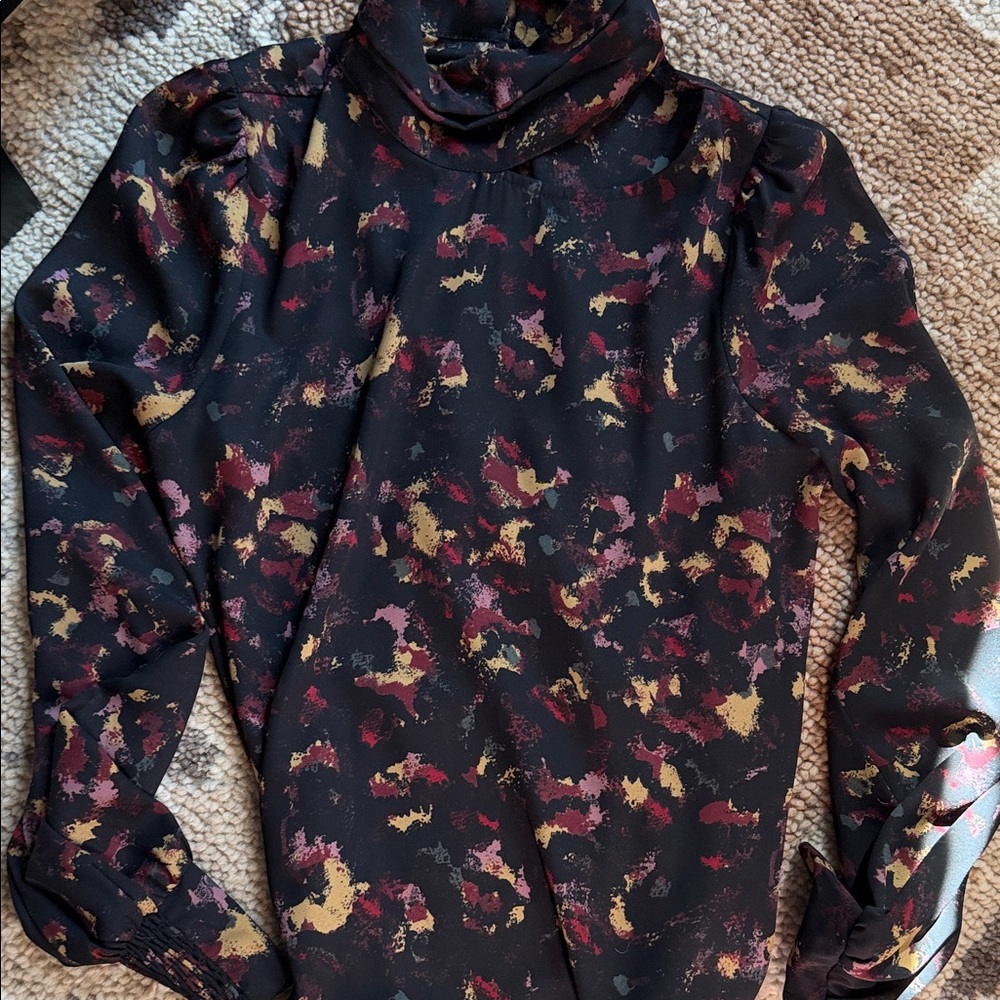 Allison Joy Black and Red Patterned Top
